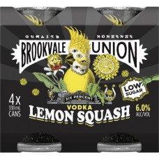 BROOKVALE LEMON SQUASH VODKA 6% CAN 330ML X 24