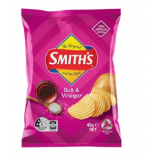 SMITHS CRINKLE SALT & VINEGAR 45GM X 18