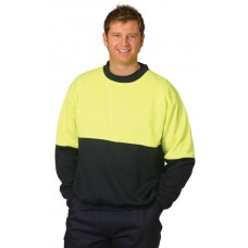 HIGH VISIBILITY TWO TONE CREW NECK SAFETY WINDCHEATER 4XL,5XL,7XL