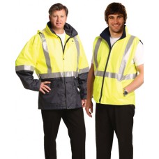 HI-VIS THREE IN ONE SAFETY JACKET WITH 3M TAPES 5XL, 7XL