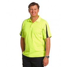 MEN'S TRUEDRY® HI-VIS POLO WITH REFLECTIVE PIPING MEN'S TRUEDRY® HI-VIS POLO WITH REFLECTIVE PIPING