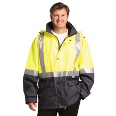 HIGH VISIBILITY TWO TONE JACKET WITH QUILT LINING AND 3M TAPES 5XL, 7XL