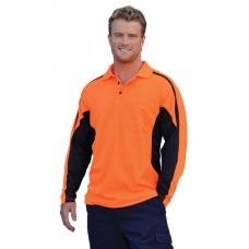MEN'S TRUEDRY® HI-VIS LONG SLEEVE POLO WITH REFLECTIVE PIPING MEN'S TRUEDRY® HI-VIS LONG SLEEVE POLO WITH REFLECTIVE PIPING