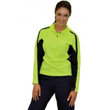 LADIES' TRUEDRY® HI-VIS LONG SLEEVE POLO WITH REFLECTIVE PIPING LADIES' TRUEDRY® HI-VIS LONG SLEEVE POLO WITH REFLECTIVE PIPING