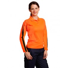LADIES' TRUEDRY® HI-VIS LONG SLEEVE POLO WITH REFLECTIVE PIPING LADIES' TRUEDRY® HI-VIS LONG SLEEVE POLO WITH REFLECTIVE PIPING