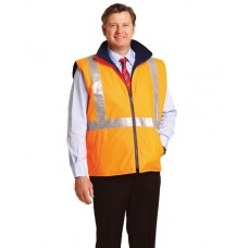 HI-VIS REVERSIBLE SAFETY VEST WITH X PATTERN 3M REFLECTIVE TAPES SHELL 5XL,7XL