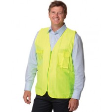 HIGH VISIBILITY SAFETY VEST WITH CHEST POCKETS