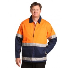 HIGH VISIBILITY COTTON JACKET WITH 3M REFLECTIVE TAPES 5XL,7XL