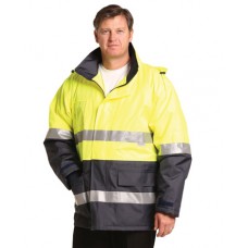 HI-VIS LONG LINE SAFETY JACKET WITH POLAR FLEECE LINING AND 3M REFLECTIVE TAPES 5XL,7XL