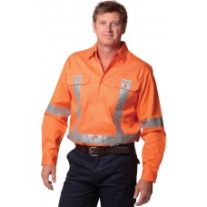 MEN'S HIGH VISIBILITY REGULAR WEIGHT LONG SLEEVE DRILL SHIRT 5XL,7XL MEN'S HIGH VISIBILITY REGULAR WEIGHT LONG SLEEVE DRILL SHIRT 5XL,7XL