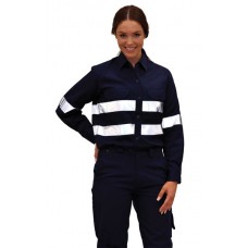 HIGH VISIBILITY COTTON TWILL SAFETY SHIRTS WITH 3M TAPES