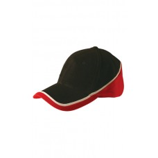 TRI-COLOUR HEAVY BRUSHED COTTON STRUCTURED CAP TRI-COLOUR HEAVY BRUSHED COTTON STRUCTURED CAP
