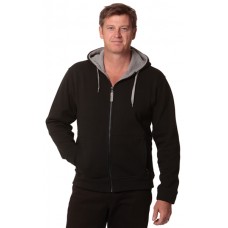 ADULT'S FULL ZIP CONTRAST BONDED FLEECE HOODIE