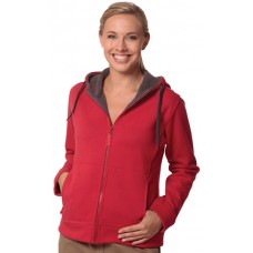 LADIE'S FULL ZIP CONTRAST BONDED FLEECE HOODIE LADIE'S FULL ZIP CONTRAST BONDED FLEECE HOODIE