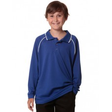 KIDS’ COOLDRY® LONG SLEEVE CONTRAST COLOUR POLO KIDS’ COOLDRY® LONG SLEEVE CONTRAST COLOUR POLO
