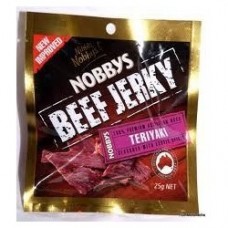NOBBYS BEEF JERKY TERIYAKI 25GM X 12