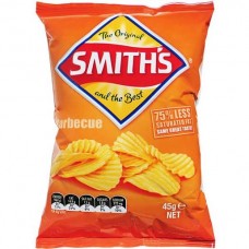 SMITHS CRINKLE BBQ 45GM X 18