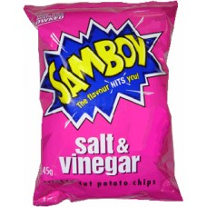 SAMBOY CHIPS SALT/VINEGAR 45GM X 18