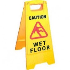 CAUTION WET FLOOR SIGN "A" FRAME YELLOW