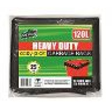 GARBAGE BAGS HEAVY DUTY 120LTR 25PK