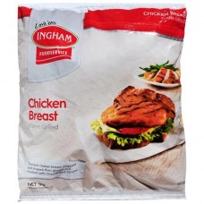 INGHAM BREAST FILLET FLAME BURGER 1KG