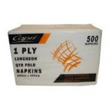 NAPKIN LUNCH WHITE 1PLY 500SX6 (3000)