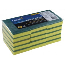 OATES SCOURER SPONGE -GRN/YELLOW [SC-110V] 150 x 100mm 15PK