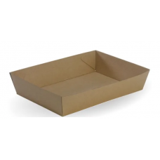 KRAFT BOARD TRAY 21x11x4cm 100 Per Pack