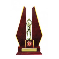 DOUBLE TRIANGLE WING TIMBER TROPHY 335MM DOUBLE TRIANGLE WING TIMBER TROPHY 335MM