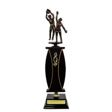 WAISTED COLUMN TIMBER TROPHY 445MM WAISTED COLUMN TIMBER TROPHY 445MM