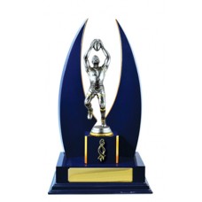DOUBLE CRESCENT WING TIMBER TROPHY 295MM DOUBLE CRESCENT WING TIMBER TROPHY 295MM